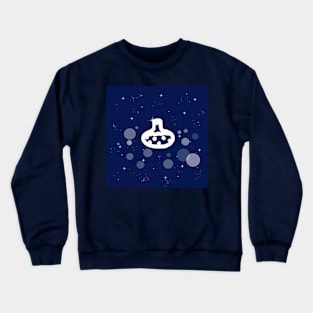 science, chemistry, vial, chemical, container, liquid, illustration, night, cosmoc, space, galaxy, stars Crewneck Sweatshirt